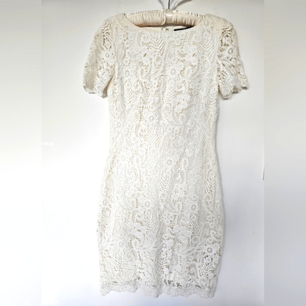 Ralph Lauren Lace Sheath Dress Size 0 White